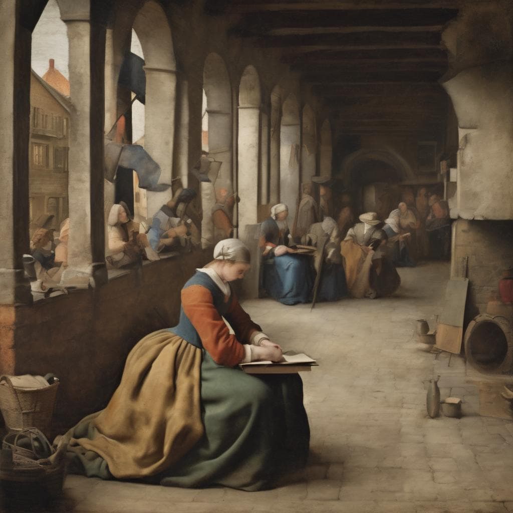 Όμορφη ζωγραφική που αναδεικνύει την τέχνη και την κοινωνική αλλαγή μέσα από την ιστορική εικόνα.